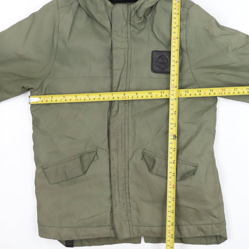 Quiksilver Boys Green Parka Coat Hooded 5 Years Polyester Winter Jacket