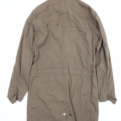 Cherokee Womens Brown Cotton Parka Jacket Size 8 Long Sleeve