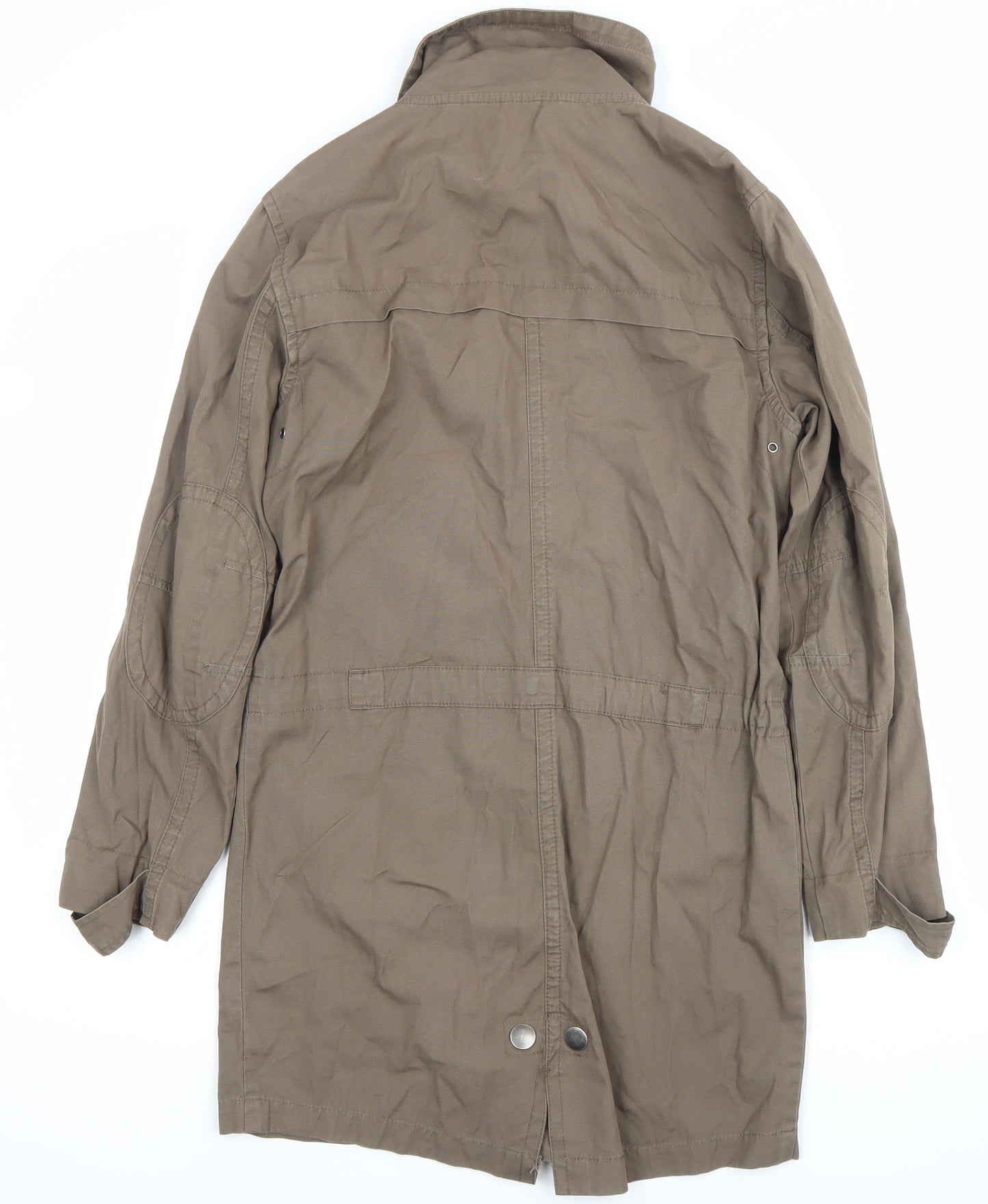 Cherokee Womens Brown Cotton Parka Jacket Size 8 Long Sleeve
