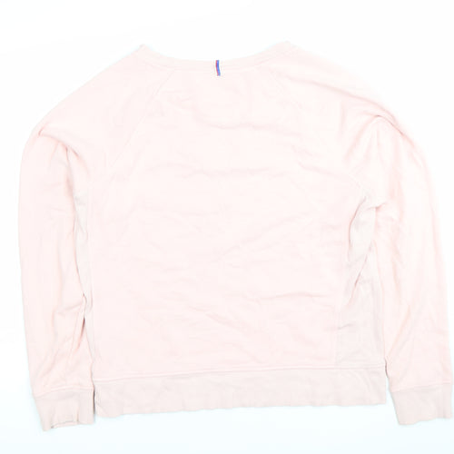 Champion Womens Pink Pullover Sweatshirt L Logo Embroidered Casual