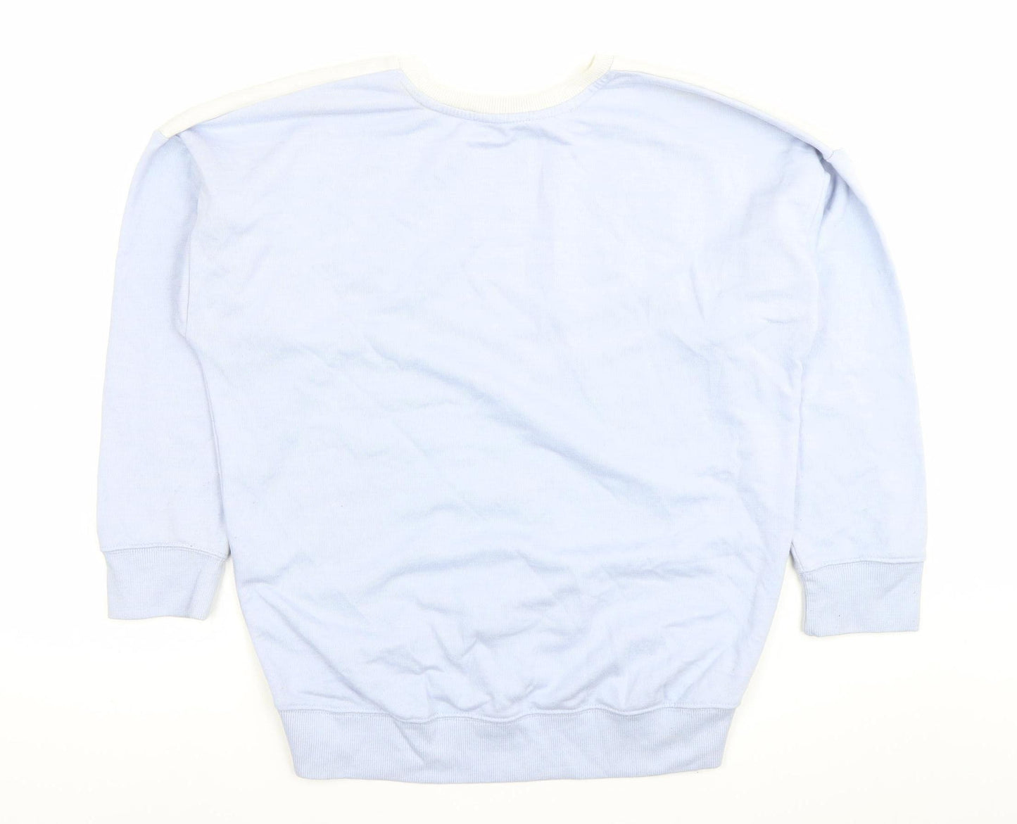 New Look Womens Sweatshirt Blue Colourblock Size 8 Pullover Casual