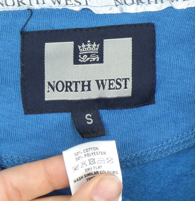 North West Mens Blue Small Full Zip Hoodie with Logo