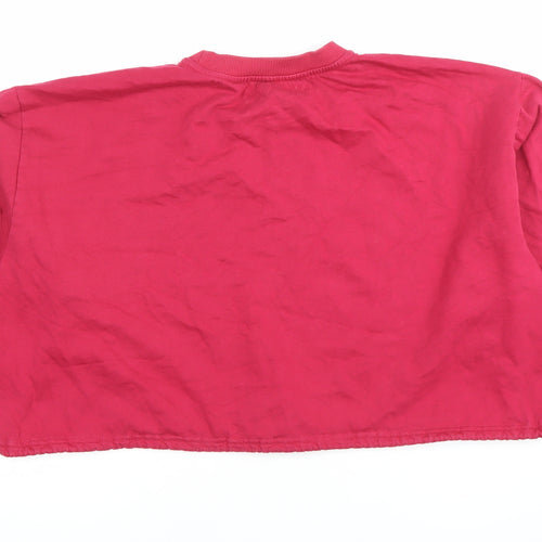 Redbat Women’s Red Pullover Sweatshirt L Cotton Blend Drawstring
