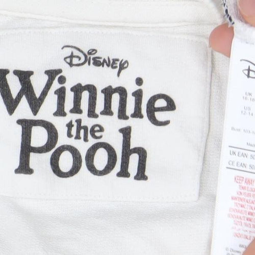 Disney Winnie the Pooh Women’s Ivory Cotton Sweatshirt Jumper Size L