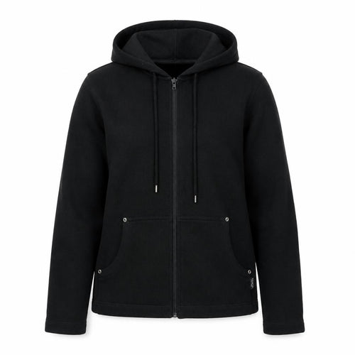 Liz Claiborne Womens Black Petite Small Full Zip Hoodie