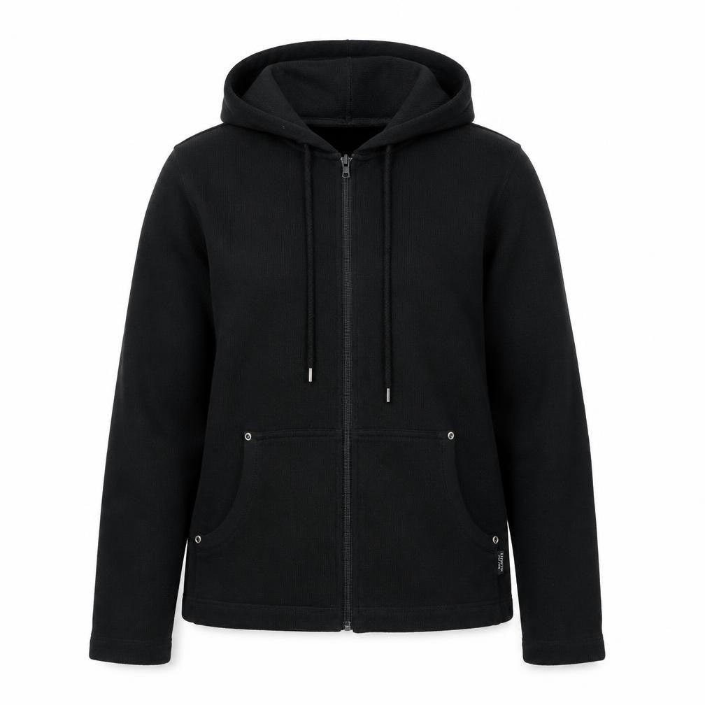 Liz Claiborne Womens Black Petite Small Full Zip Hoodie