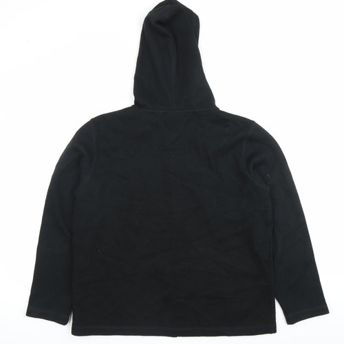 Liz Claiborne Womens Black Petite Small Full Zip Hoodie
