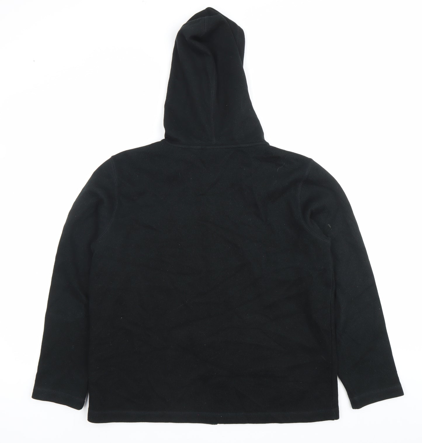 Liz Claiborne Womens Black Petite Small Full Zip Hoodie