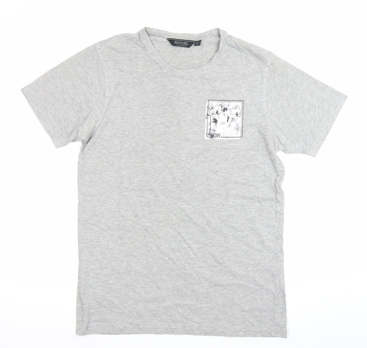 Regatta Men’s Grey Crew Neck Short Sleeve T-Shirt M Regular