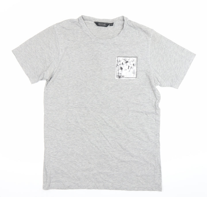 Regatta Men’s Grey Crew Neck Short Sleeve T-Shirt M Regular