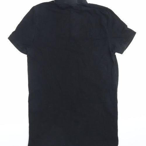 ASOS Men’s Black Polo Shirt Size S Regular Fit Cotton Casual