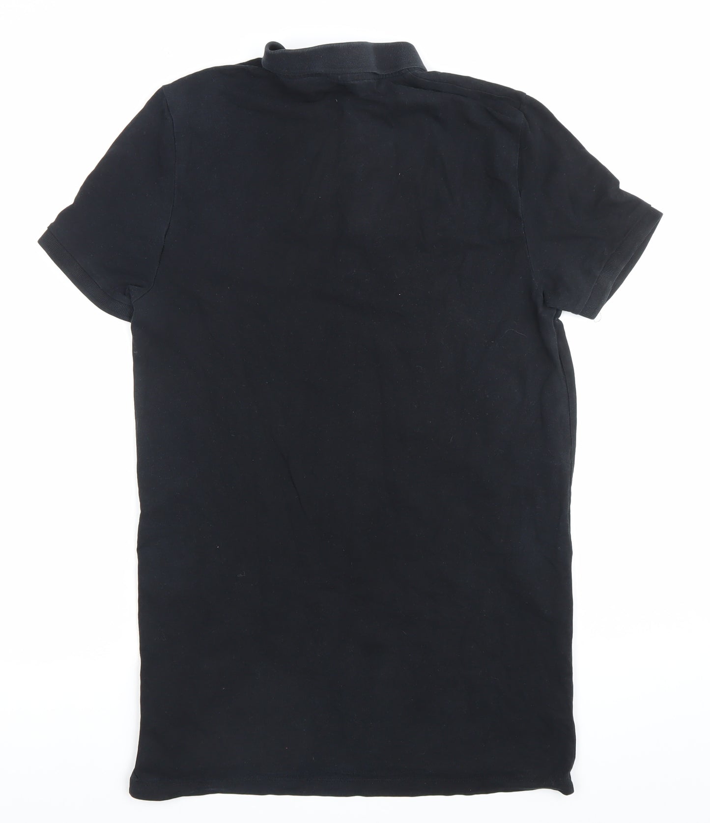 ASOS Men’s Black Polo Shirt Size S Regular Fit Cotton Casual