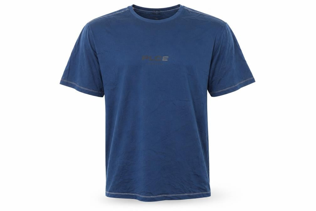 883 Police Mens Blue 2XL Cotton Crew Neck Short Sleeve T-Shirt