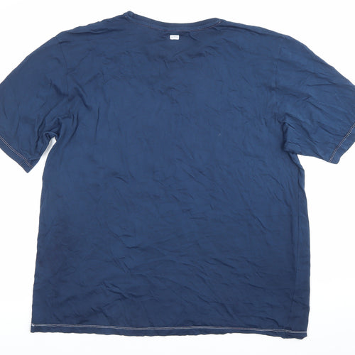883 Police Mens Blue 2XL Cotton Crew Neck Short Sleeve T-Shirt