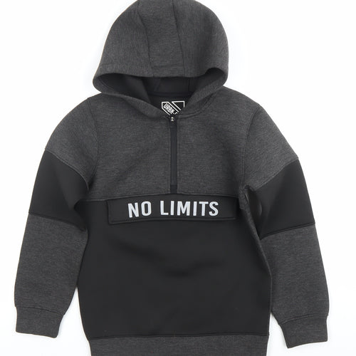 URBN-DEPT Boys Grey Black Pullover Hoodie 9 Years No Limits Graphic