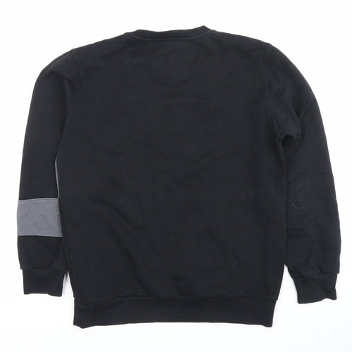 Pull&Bear Men’s Black Grey Colour Block Sweatshirt Size S