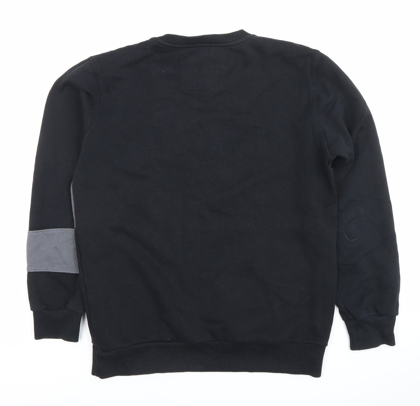 Pull&Bear Men’s Black Grey Colour Block Sweatshirt Size S