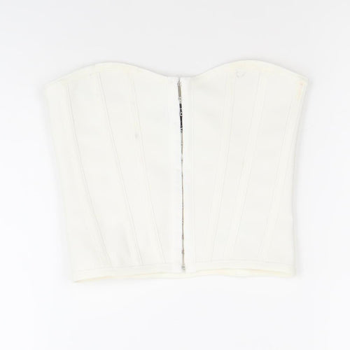 PrettyLittleThing Women White Size 6 Strapless Slim Fit Camisole Top