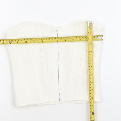 PrettyLittleThing Women White Size 6 Strapless Slim Fit Camisole Top