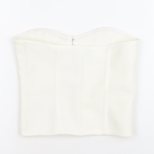 PrettyLittleThing Women White Size 6 Strapless Slim Fit Camisole Top