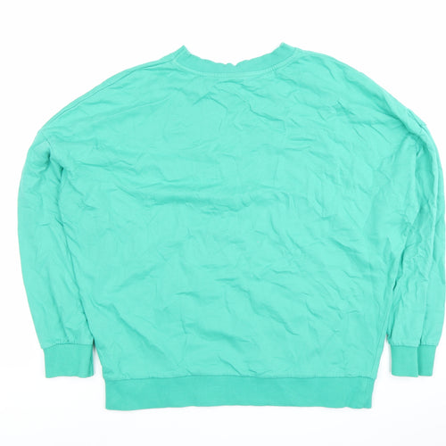 George Disney Pluto Green Women's Sweatshirt Size 12 Pullover