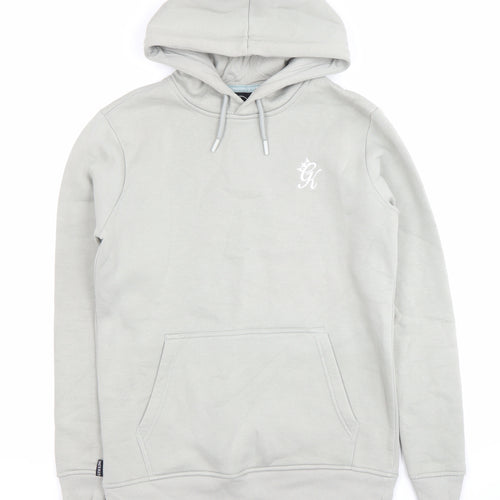 Gym King Men’s Grey Pullover Hoodie XS Slim Fit Logo Hooded