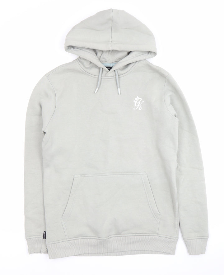 Gym King Men’s Grey Pullover Hoodie XS Slim Fit Logo Hooded