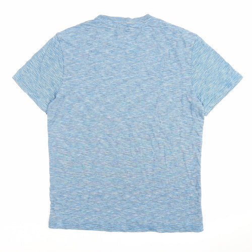 Next Men’s Blue Striped Cotton Crew Neck T-Shirt Size S