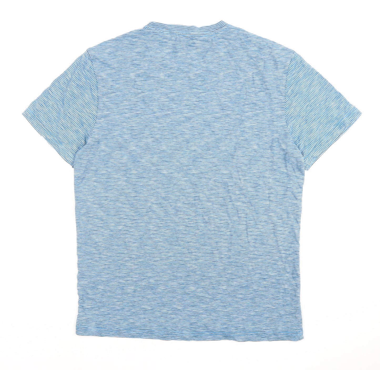 Next Men’s Blue Striped Cotton Crew Neck T-Shirt Size S