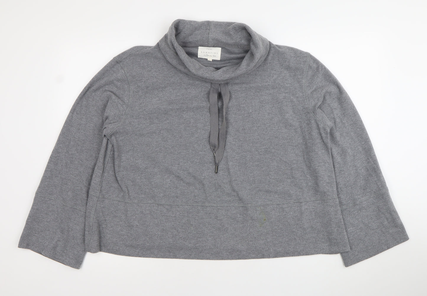 Next Women Grey Cowl Neck Pullover Sweatshirt Size 14