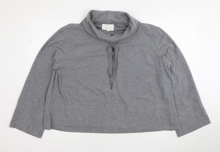 Next Women Grey Cowl Neck Pullover Sweatshirt Size 14