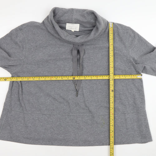 Next Women Grey Cowl Neck Pullover Sweatshirt Size 14
