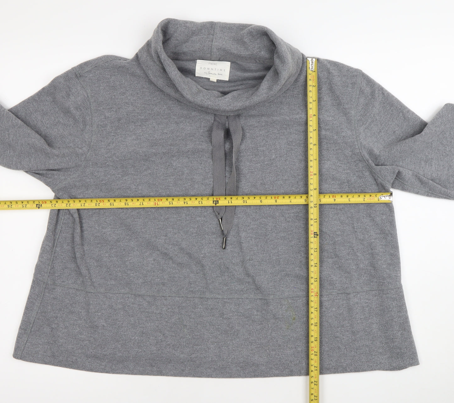 Next Women Grey Cowl Neck Pullover Sweatshirt Size 14