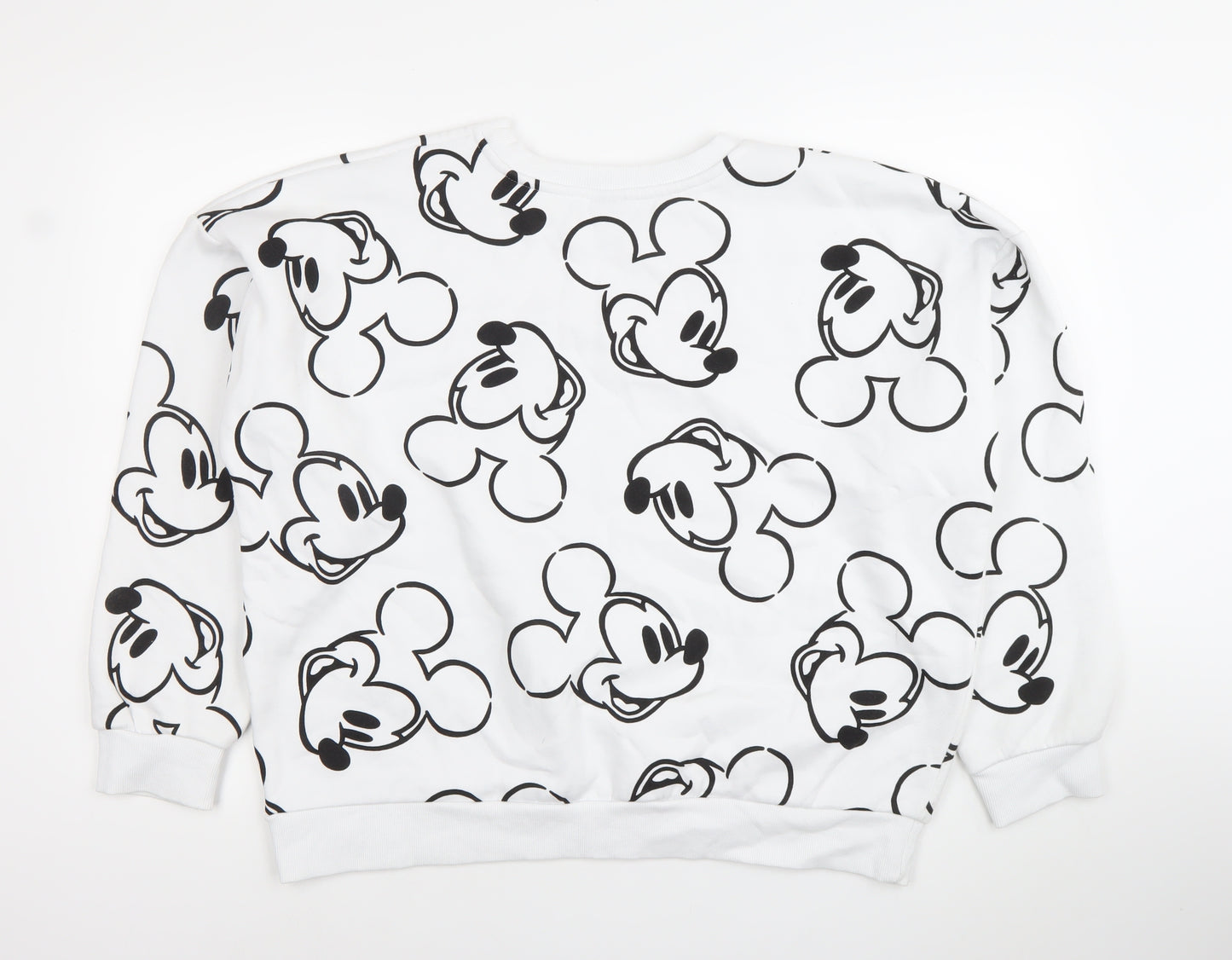 Disney Mickey Mouse Unisex Adults White L Pullover Sweatshirt
