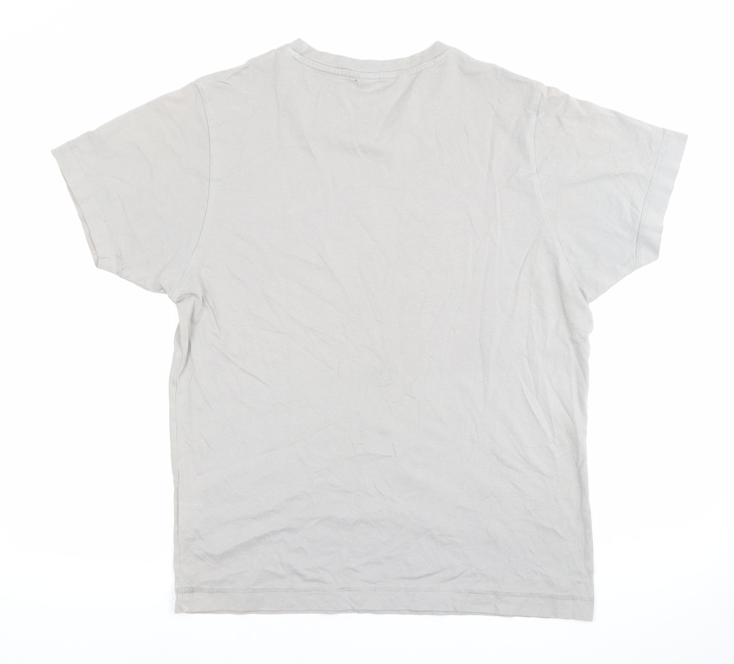 Transalpino Men’s Grey Graphic Football Print T-Shirt Size S