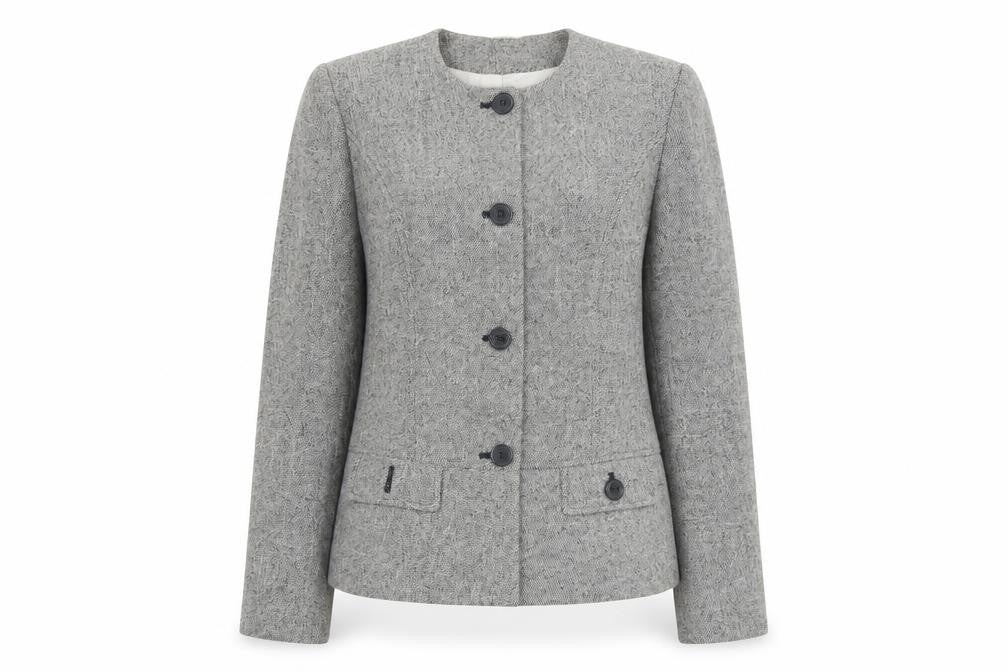 Happit Womens Grey Size 12 Single-Breasted Blazer Jacket