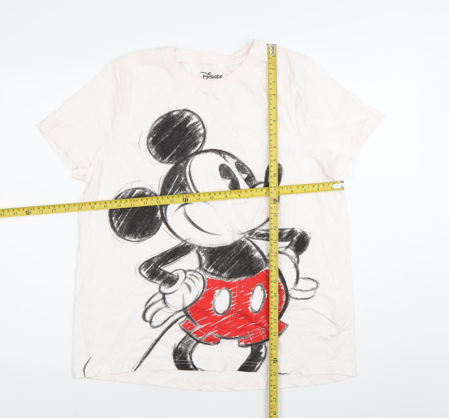 Disney Women White Mickey Mouse Nightshirt L Cotton T-Shirt Style