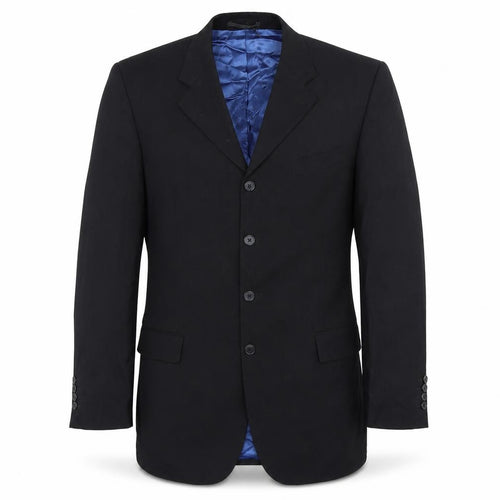 Daniel Hechter Men's Black Wool Blazer Jacket 42 Long Classic