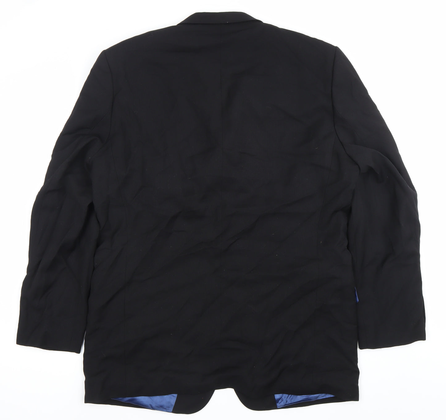 Daniel Hechter Men's Black Wool Blazer Jacket 42 Long Classic