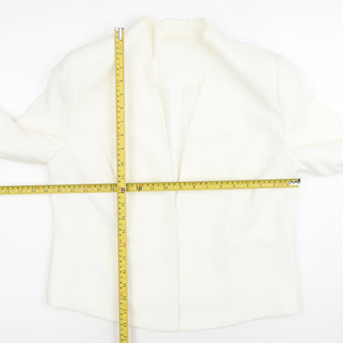Wallis Women’s White Shawl Collar Suit Jacket Size 12 Work Formal