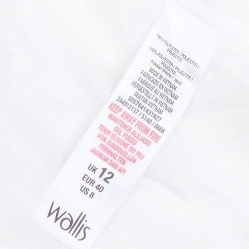 Wallis Women’s White Shawl Collar Suit Jacket Size 12 Work Formal