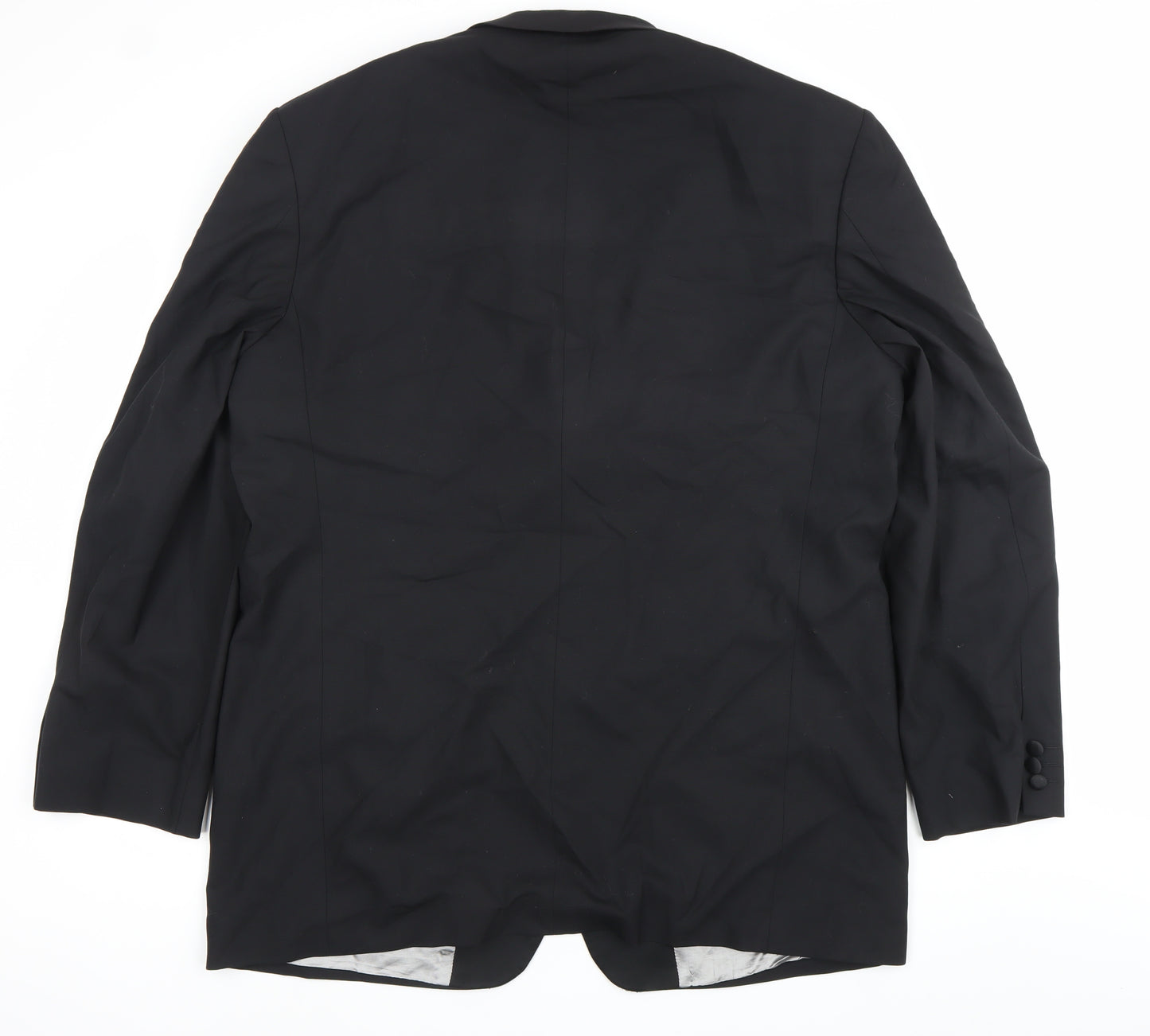 Balmain Men Black 46L Wool Blend Single-Breasted Blazer Jacket