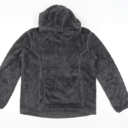 Peter Storm Girls Grey Fleece Hoodie Pullover Age 13 Years Outdoor Casual
