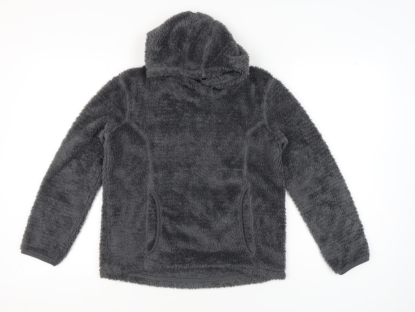 Peter Storm Girls Grey Fleece Hoodie Pullover Age 13 Years Outdoor Casual