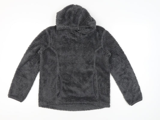 Peter Storm Girls Grey Fleece Hoodie Pullover Age 13 Years Outdoor Casual