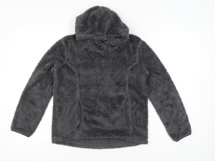 Peter Storm Girls Grey Fleece Hoodie Pullover Age 13 Years Outdoor Casual