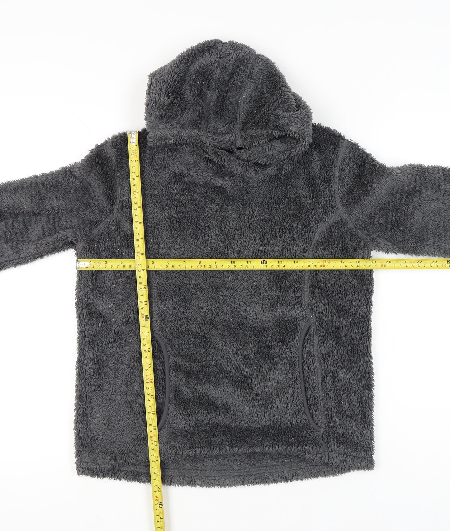 Peter Storm Girls Grey Fleece Hoodie Pullover Age 13 Years Outdoor Casual