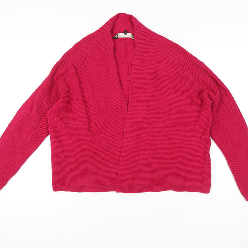 Principles by Ben de Lisi Womens Pink Cardigan L Knit Open Front