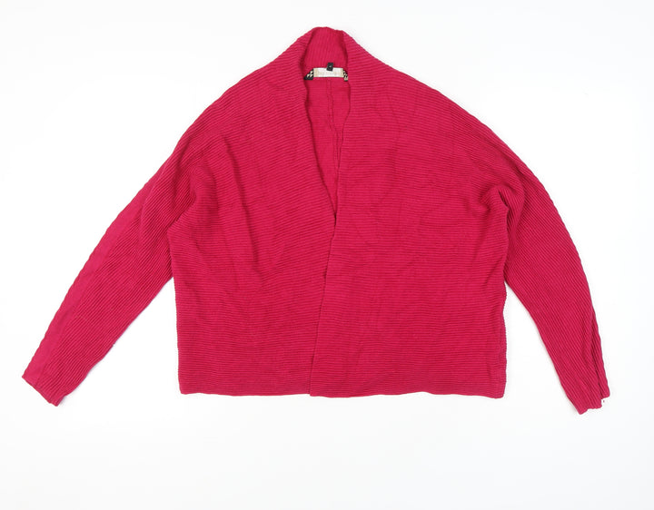 Principles by Ben de Lisi Womens Pink Cardigan L Knit Open Front