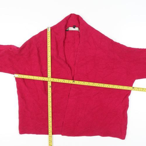 Principles by Ben de Lisi Womens Pink Cardigan L Knit Open Front